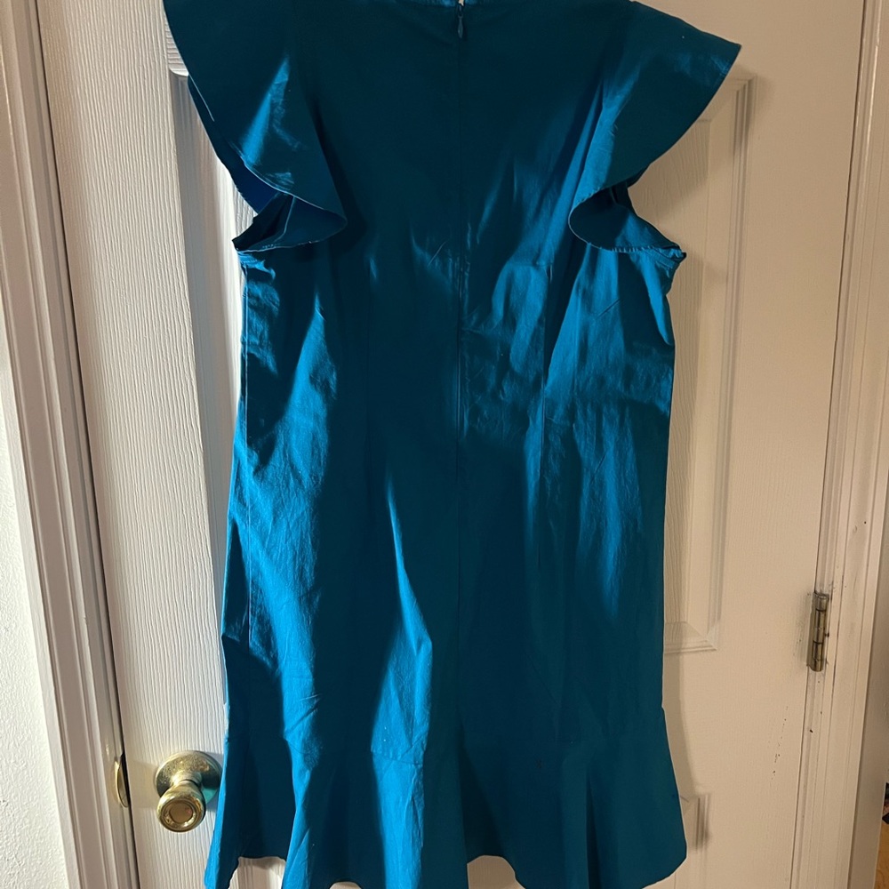 J. Crew Teal V-Neck Dress